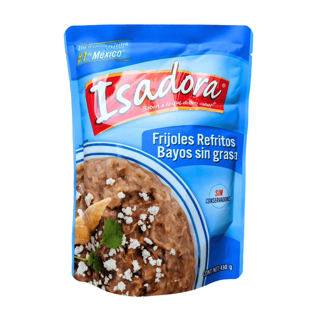 Frijoles Refritos Bayos sin grasa - LOW-FAT refried beans Isadora 430g
