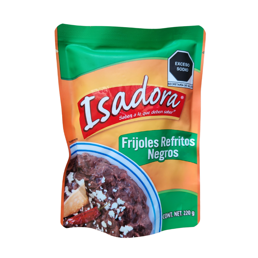 Frijoles Refritos Negros SMALL PORTION - Black bean puree from Isadora 220g