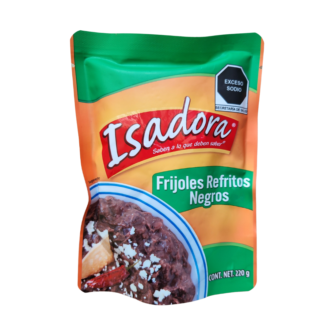 Frijoles Refritos Negros KLEINE PORTION - Schwarzes Bohnenmus von Isadora 220g