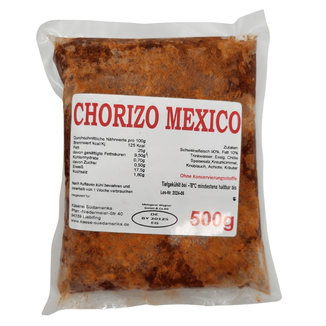 Chorizo Masa Masse Schweinefleisch Zubereitung 500g Beutel