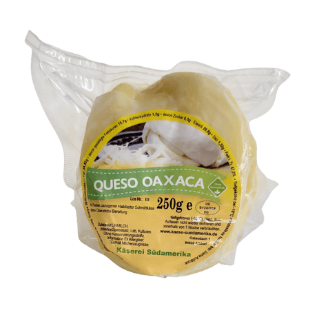 Queso Oaxaca in frontal Ansicht