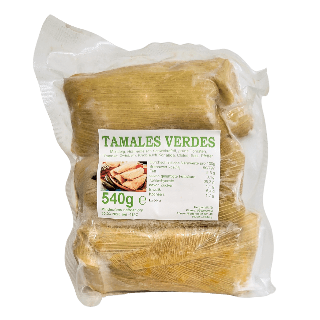 Tamales verdes gekuhlt von Kaserei Sudamerika 540g