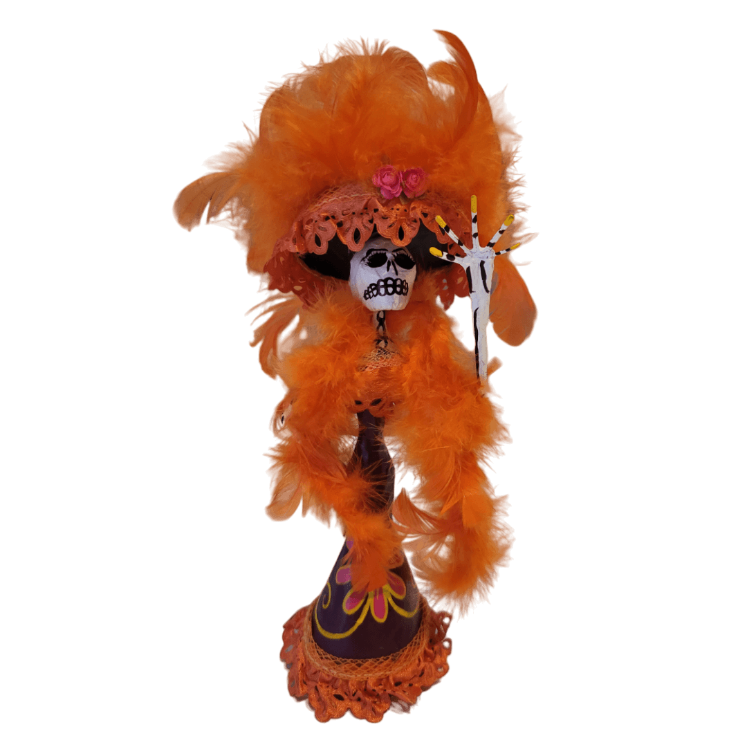 La Catrina Figur orange