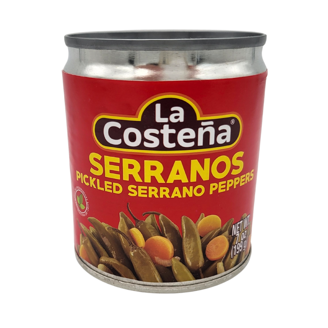 Serrano Chilis en Escabeche von La Costena Dose 199g