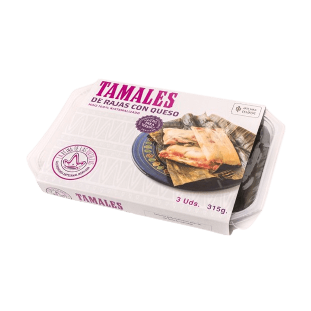 Tamal RAJAS CON QUESO La Reina de las Tortillas 300 g (3 St.)