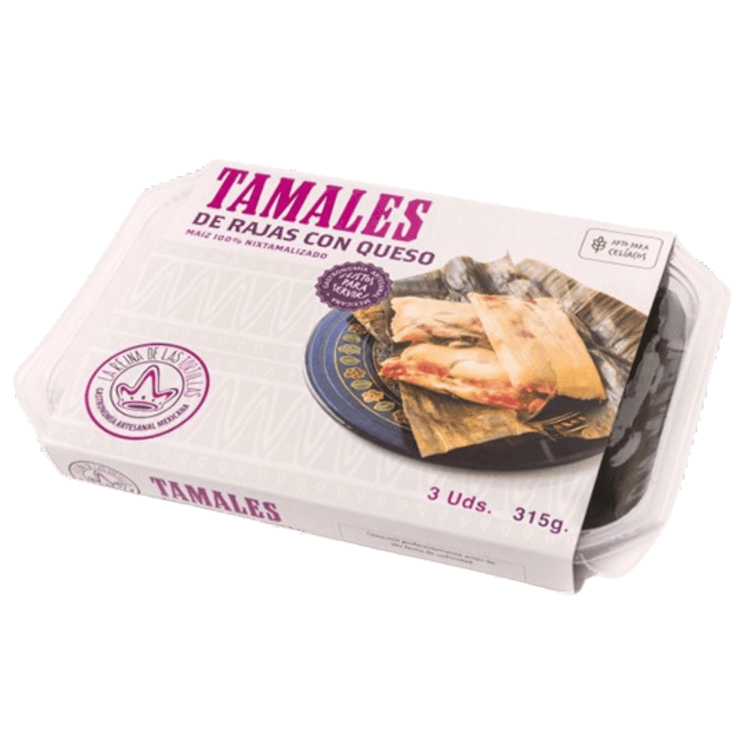 Reina de las Tortillas Tamales Rajas con queso Packung 315g