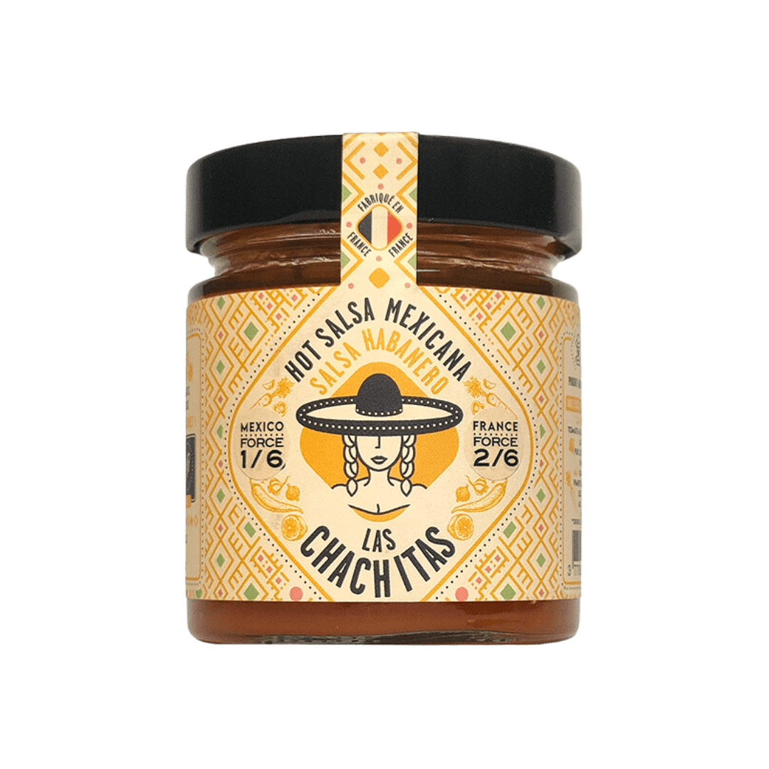 Las Chachitas Salsa Habanero Glass