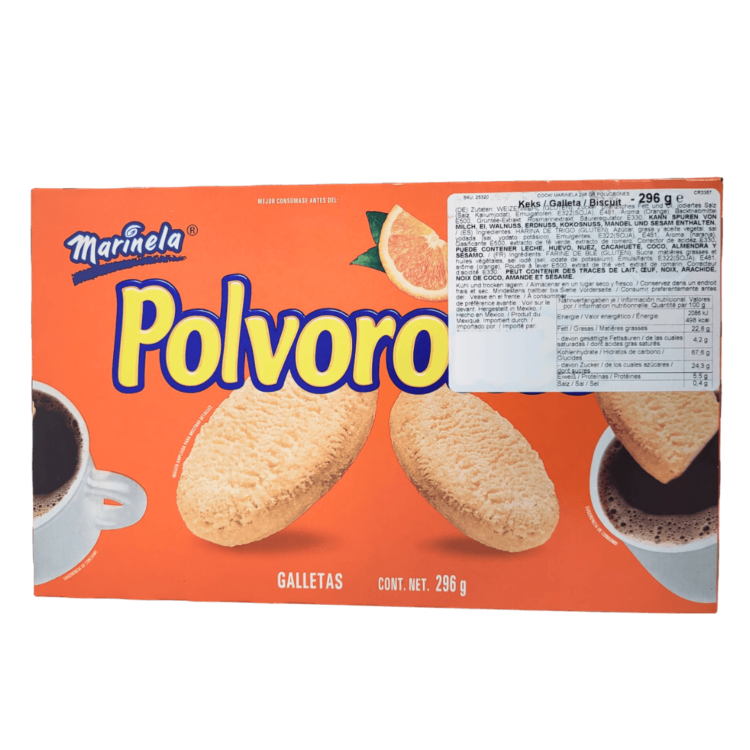 Polvorones Cookies Orange Flavor big box of Marinela 444g