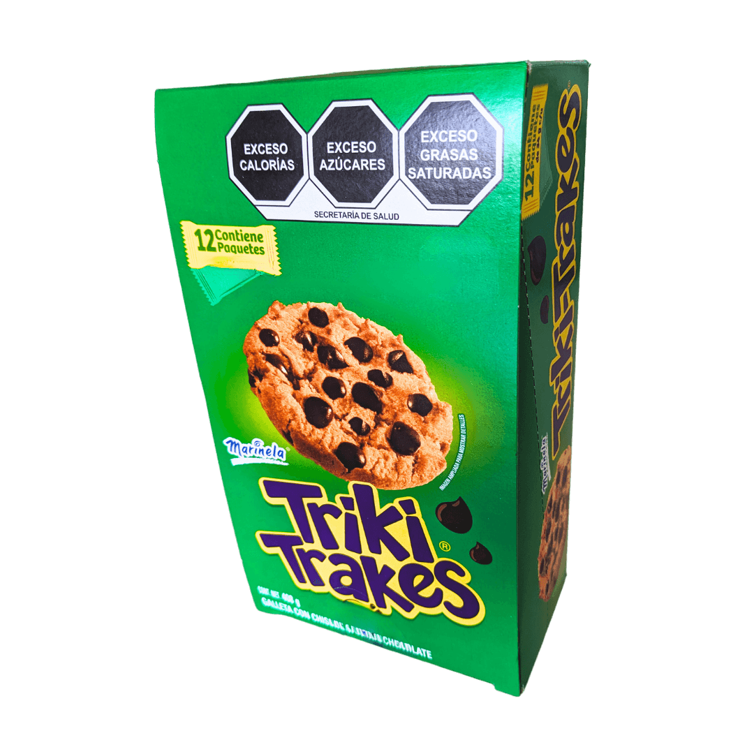Triki Trakes Chocolate Cookies Display 12x 4 pcs from Marinela 408g (B ...
