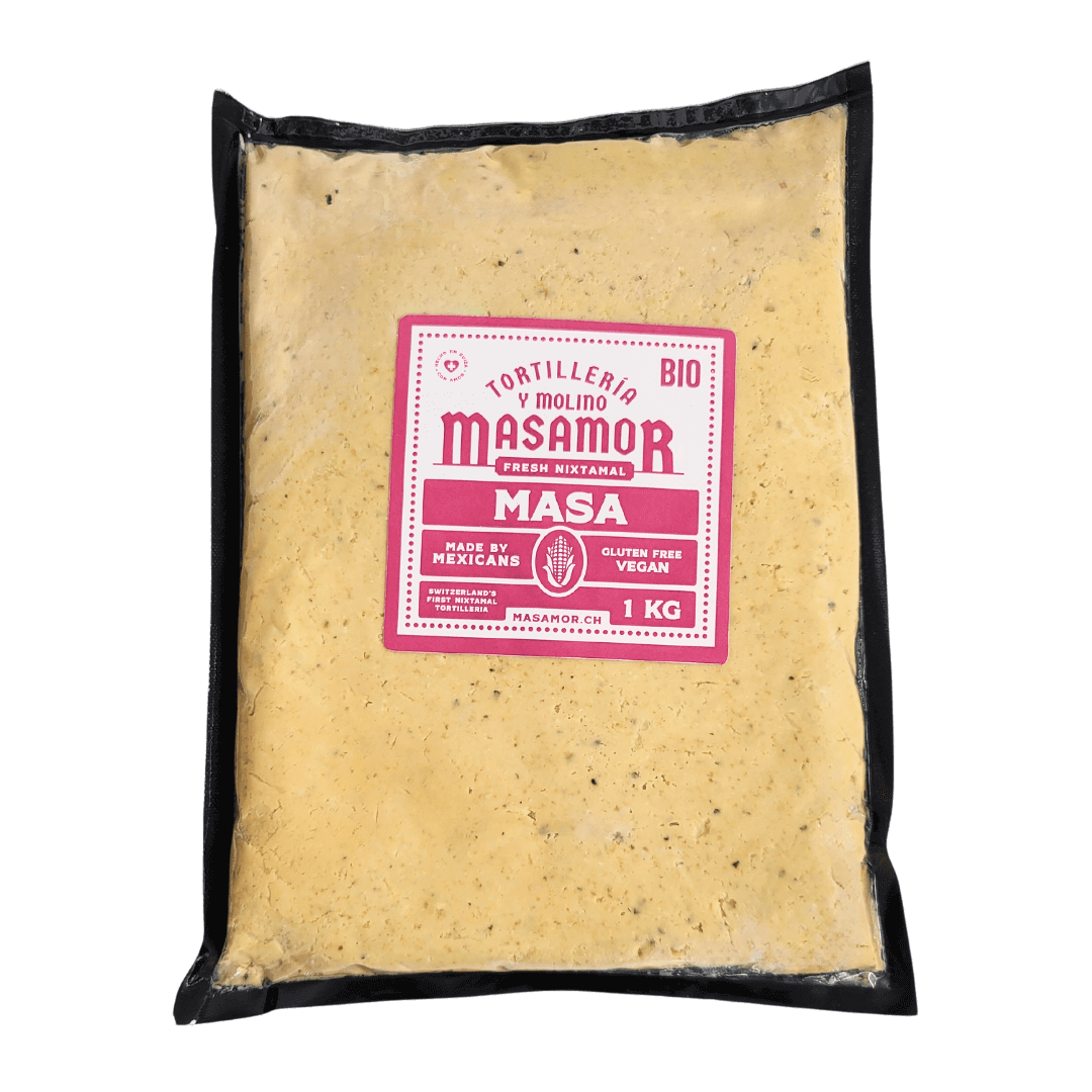 Organic fresh Corn Tortilla Mass nixtamalized from Masamor 1kg