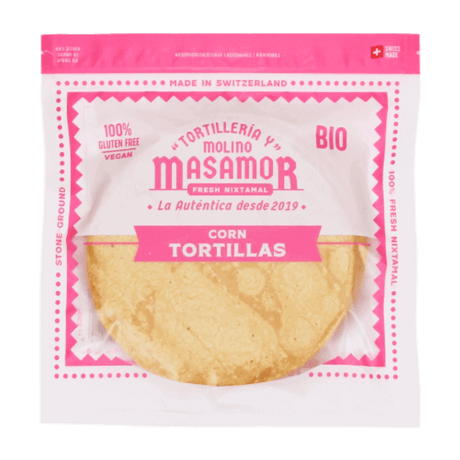 Masamor Bio Organic Mais Tortillas 500g Packung Vorderseite