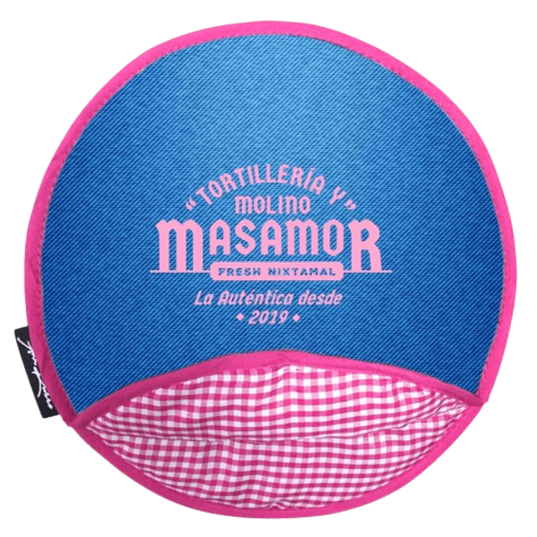 Tortillero Tortilla Wärmer blau / pink von MASAMOR ca. 21,5cm