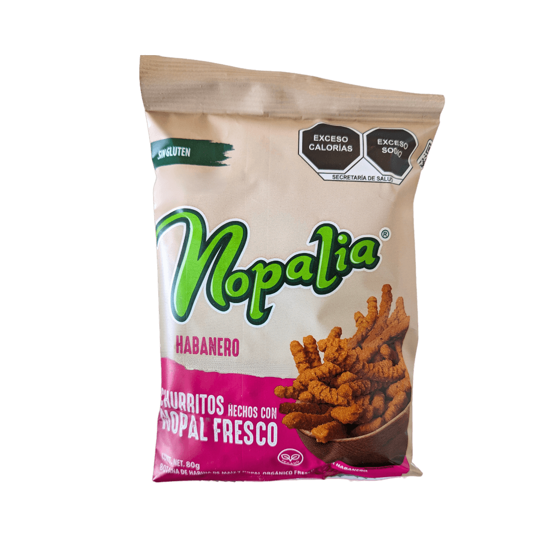 Nopalia Churritos Nopal Fresco Habanero de KUA 80g