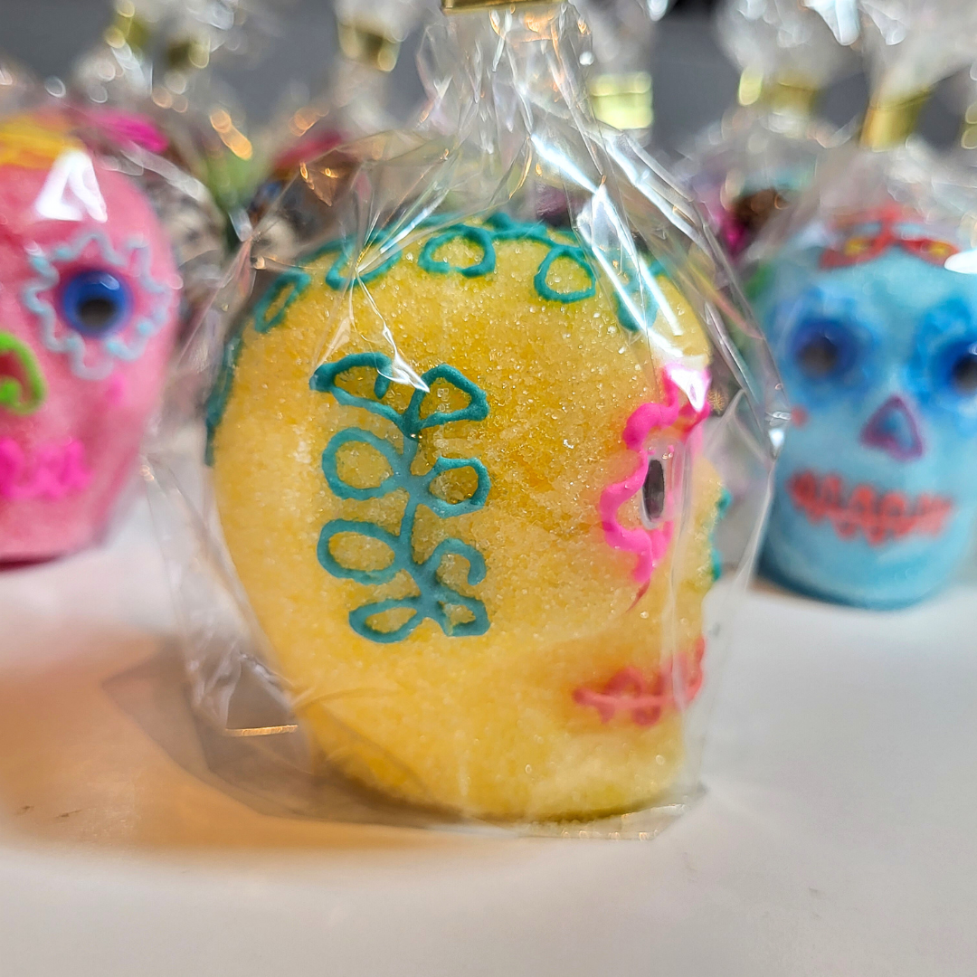 Mexikanischer Deko Zuckerschädel Dia de los Muertos Seitenansicht