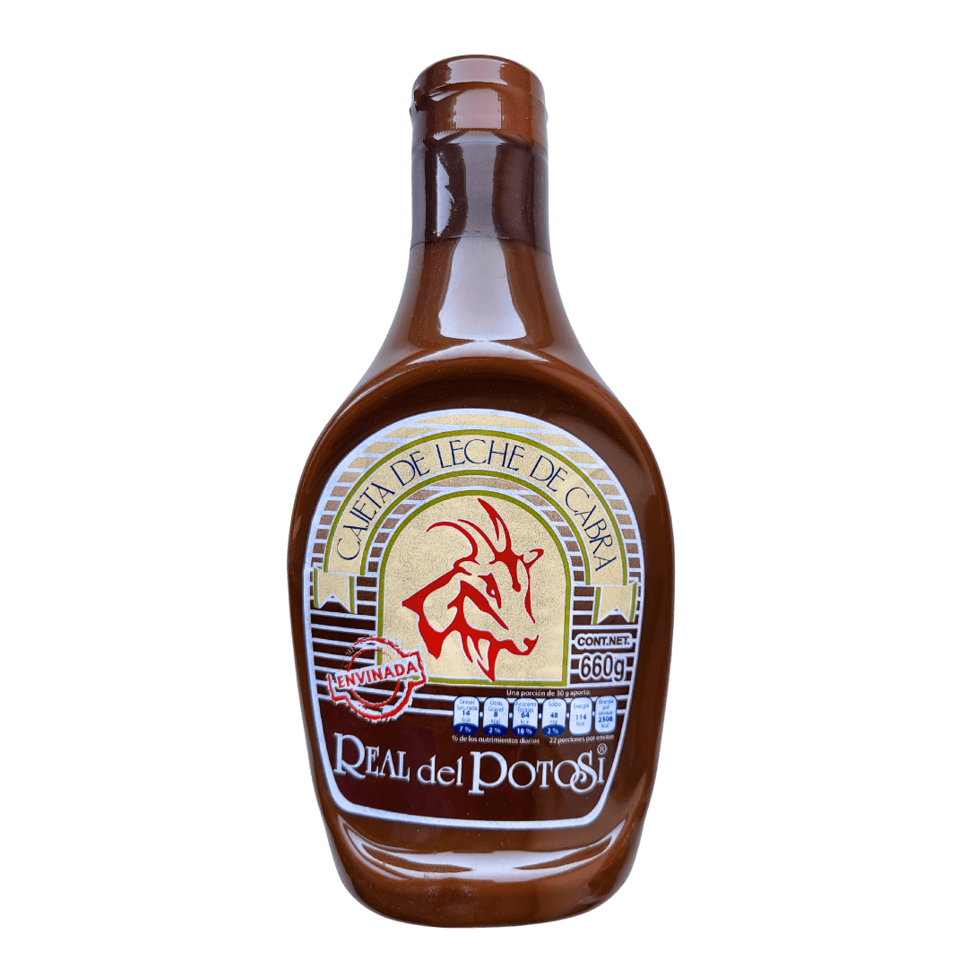 Große Flasche Real del Potosi Cajeta Envinada Ziegenmilch Karamell Sirup 660ml Flasche
