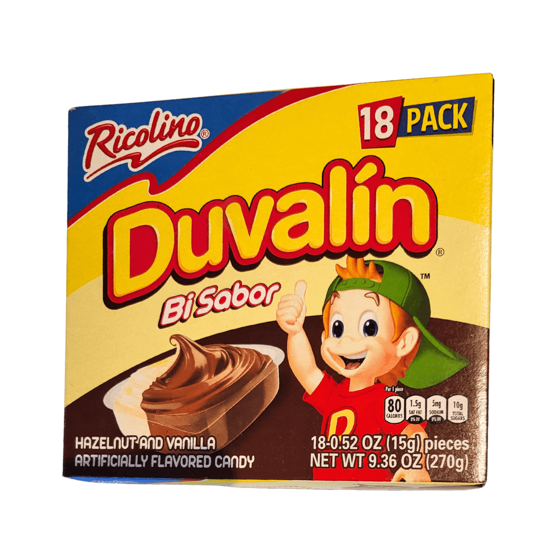 Duvalin Bi Sabor Cream Chocolate, Vanilla (18 pieces) by Ricolino 270g