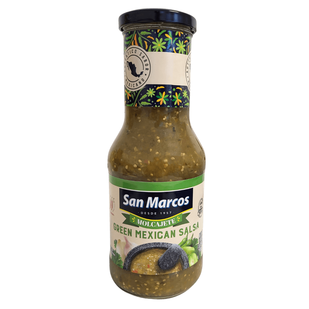 San Marcos Salsa Verde medium picante 500g Flasche front