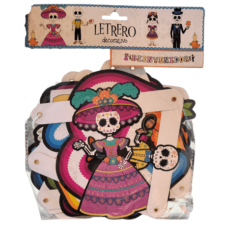 Schriftzug Letrero Bienvenidos Dia de los Muertos Willkommen