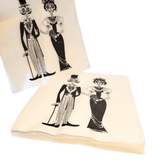 Servietten Dia de los Muertos El Catrin und La Catrina Detailbild