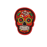 Skull Dia de los Muertos Bügelbild rot rot