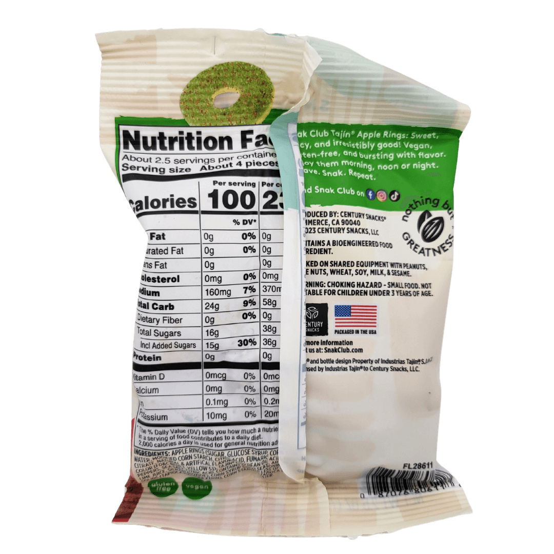 Snak Club Tajin Apple Rings Weingummi Chili back