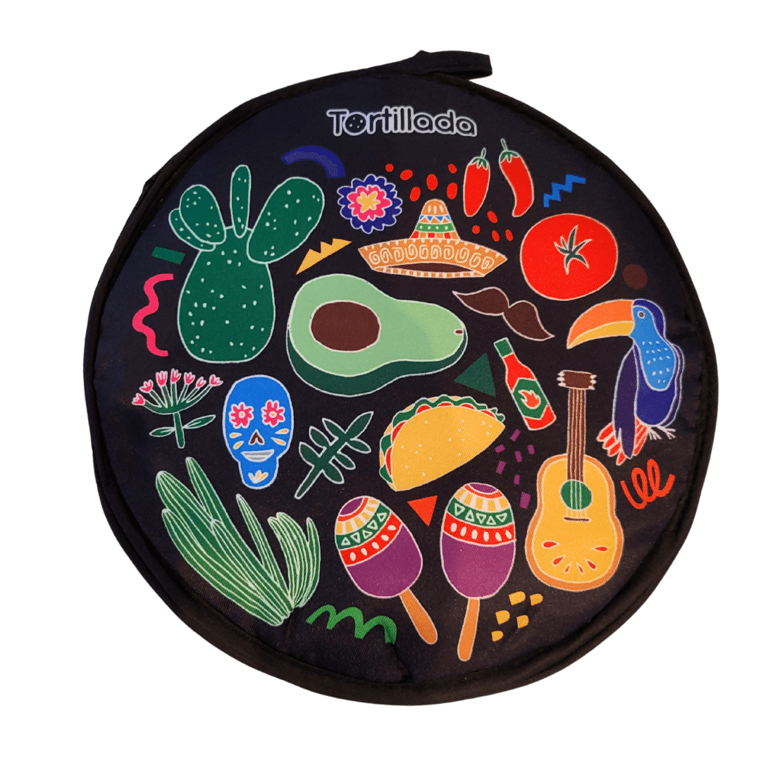 Tortillada schwarzer Tortillero Warmhalter ca 30 cm