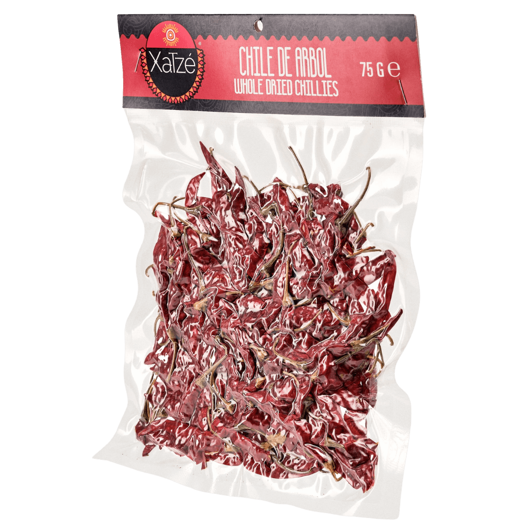 Xatze Arbol Chilischoten getrocknet 75g Packung seitlich