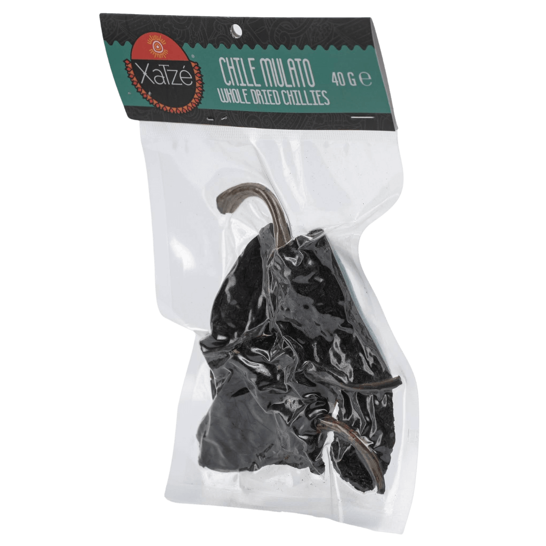 Xatze Mulato Chilischoten getrocknet 40g Packung seitlich
