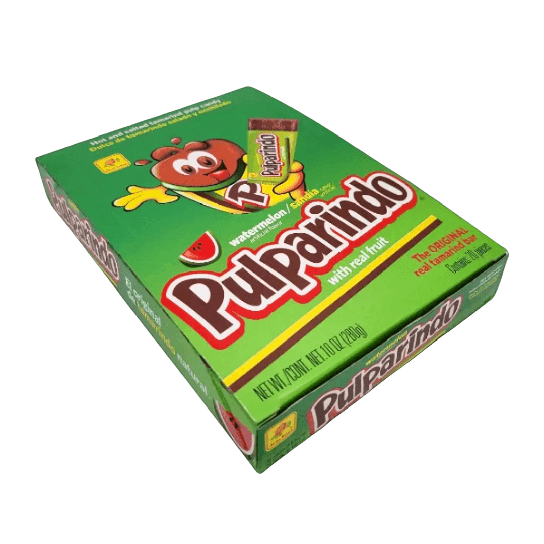 Pulparindo Tamarinden Wassermelonen Kaustreifen Display 280g front
