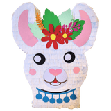 Piñata with white Llama party motif