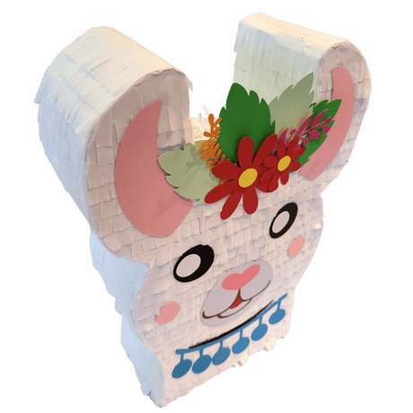 Piñata with white Llama party motif