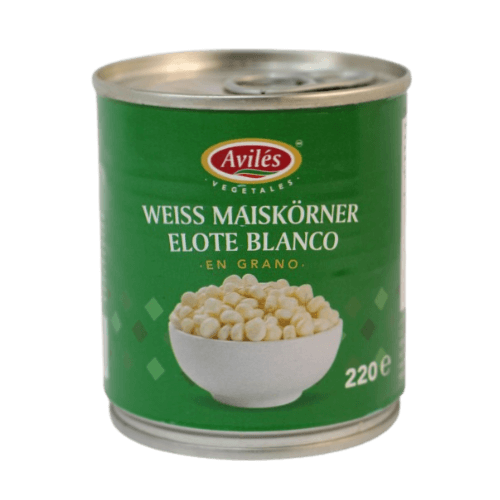 White Corn Kernels / Elote Blanco from Mexico of Aviles 220g