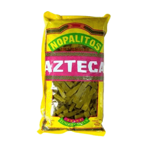 Cut Nopales en Salmuera cactus leaves in bag from Azteca 1kg