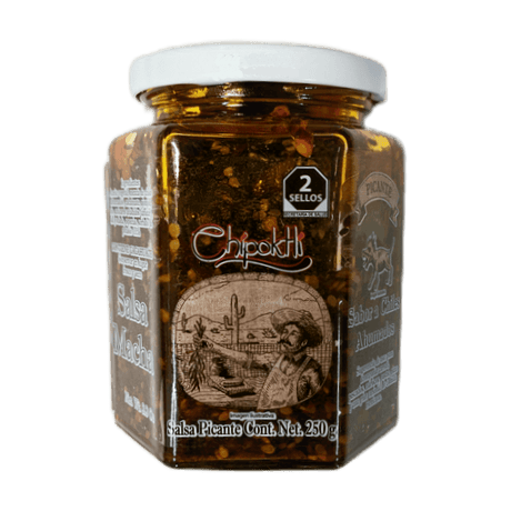 Chipoktli Salsa Macha Pikante Chilisause aus Mexiko 250g