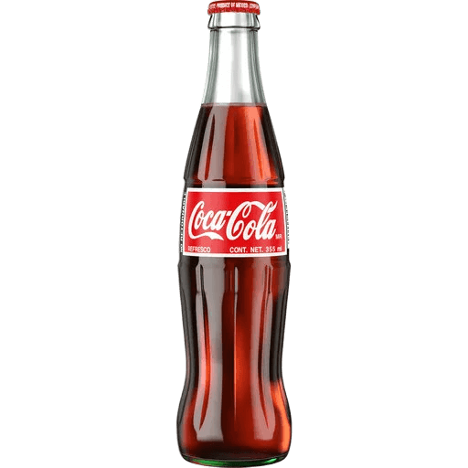 Coca-Cola original red Mexican with cane sugar glass bottle 355ml
