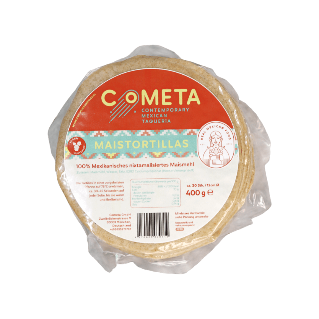 Maistortillas 12 cm (Taquera)  ca. 30 Stück von Cometa 500g