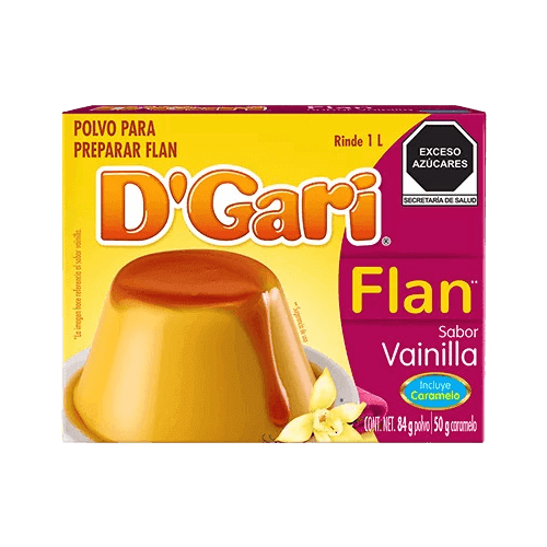 Flan / Caramel Pudding with Vanilla mixture of D'Gari 134g