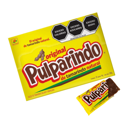 Pulparindo Display mit 20 Tamarinden Kaustreifen