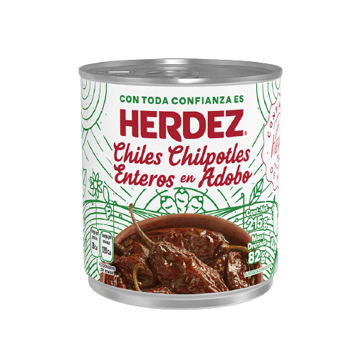 Chili Chipotles ganz in Adobo Salsa von Herdez 215 g - MexicoMiAmor