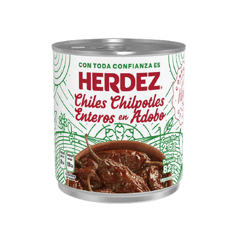 Chili Chipotles ganz in Adobo Salsa von Herdez 215 g - MexicoMiAmor
