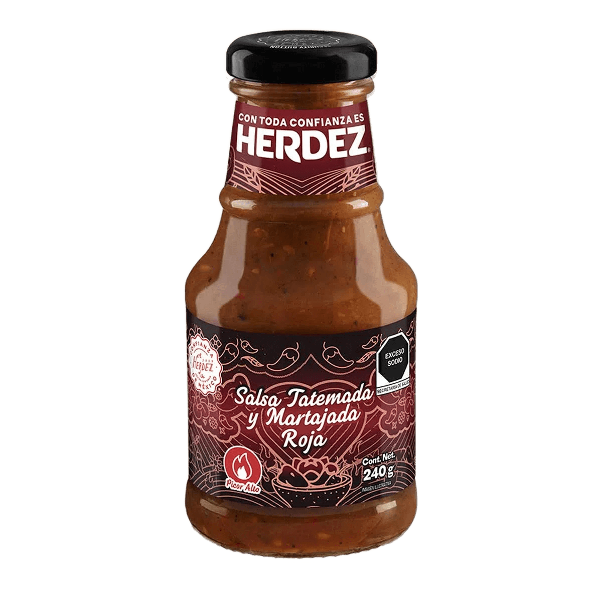 Salsa Roja Tatemada y Mortajada / Herdez 240 gr