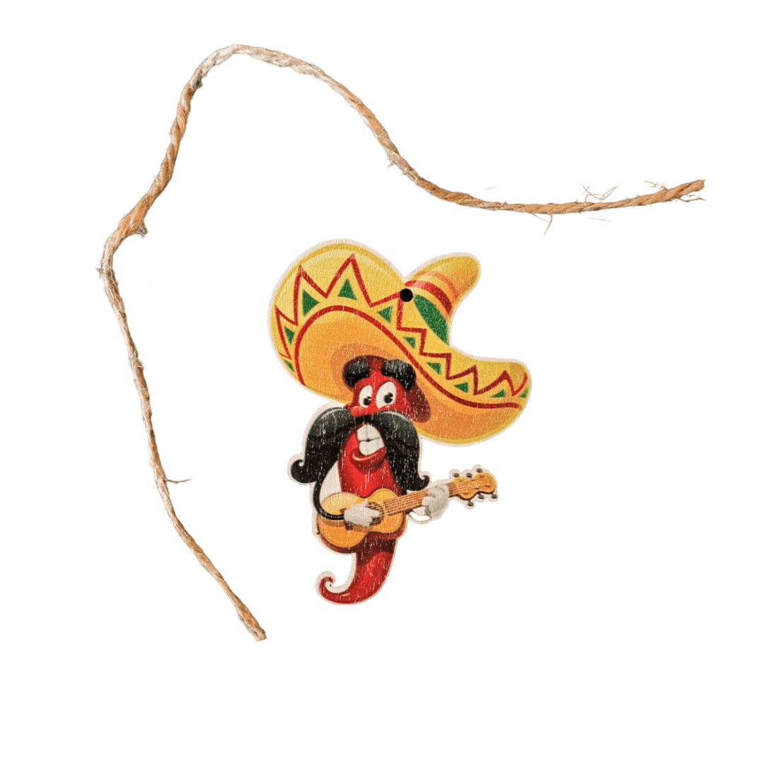 Holzfigur-Anhänger mit mexikanischen Motiven als Set oder einzeln