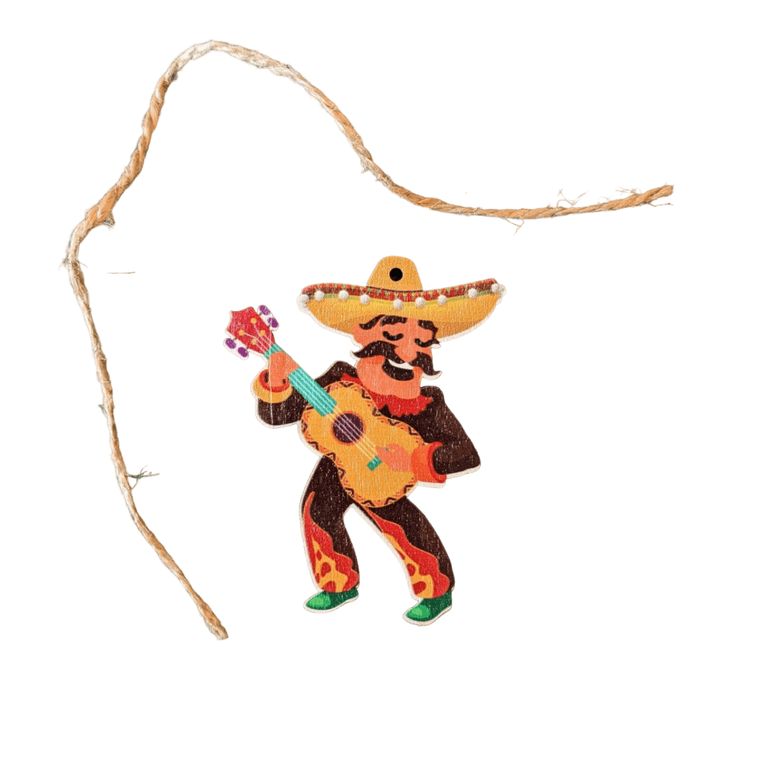 Figuras / Colgantes de madera con motivos mexicanos como set o individualmente
