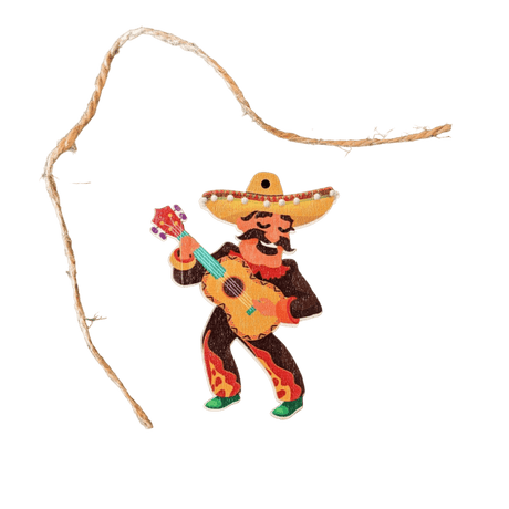 Figuras / Colgantes de madera con motivos mexicanos como set o individualmente