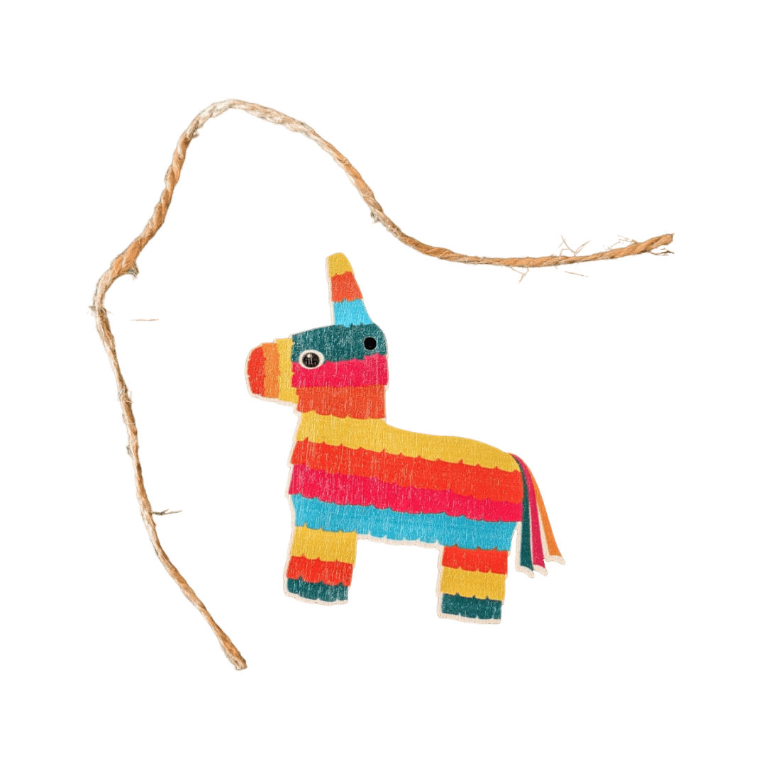 Holzfigur-Anhänger mit mexikanischen Motiven als Set oder einzeln