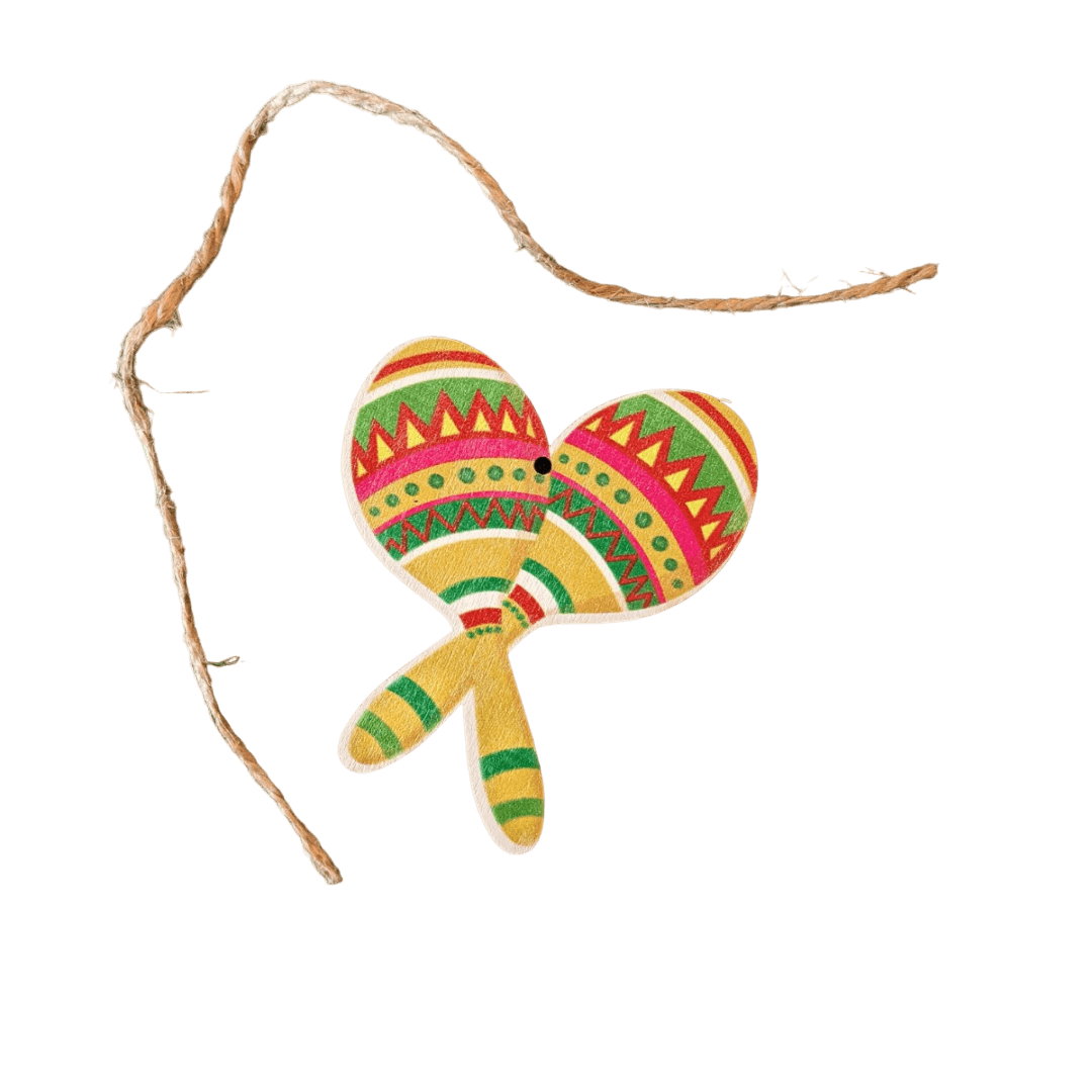 Wooden Figure pendant with Mexican motifs as a set or individually