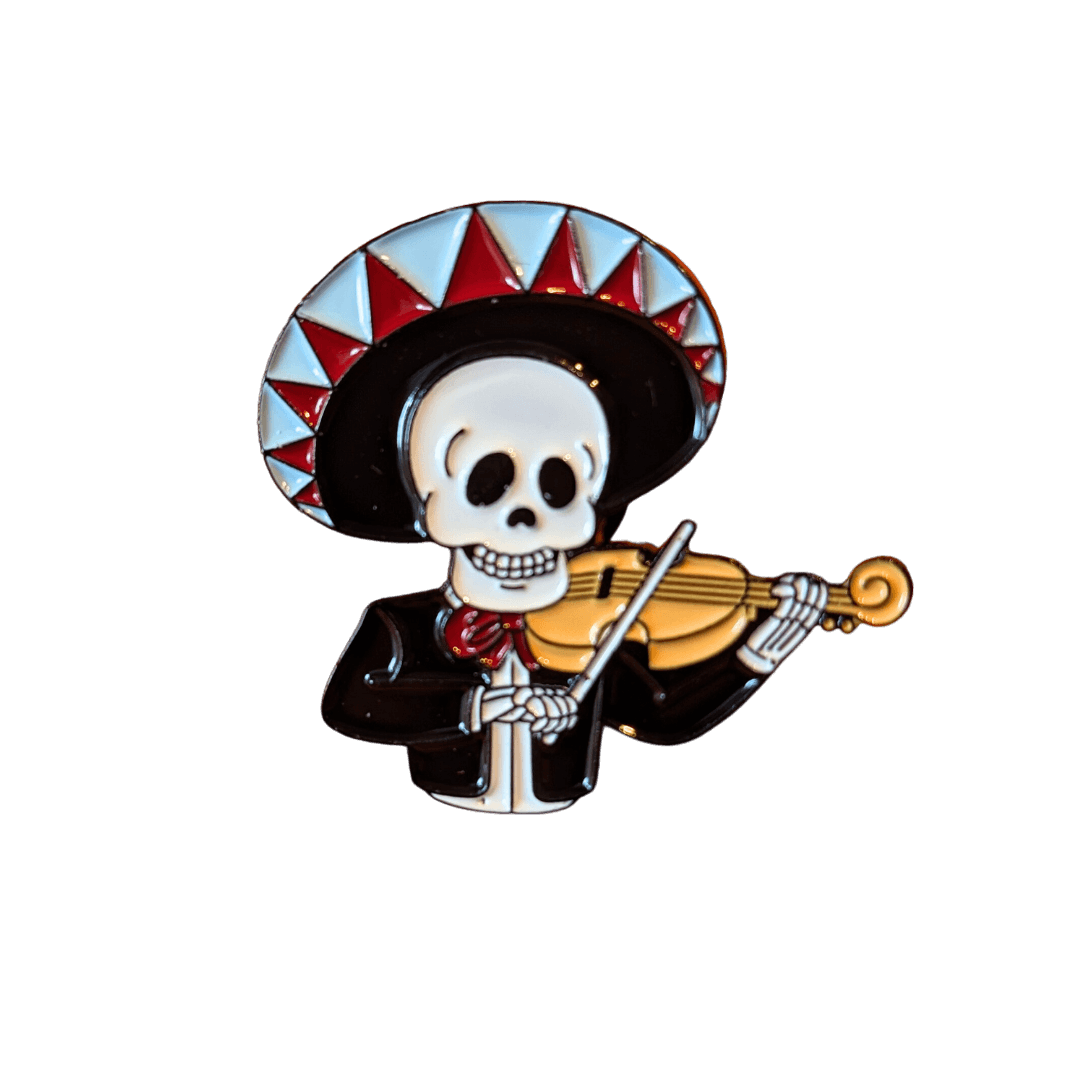 Mexican Mariachi Dia de los Muertos pins / buttons set of 5 and individually