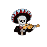 Mexikanische Mariachi Dia de los Muertos Pins / Buttons 5er Set und einzeln