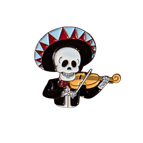 Mexican Mariachi Dia de los Muertos pins / buttons set of 5 and individually