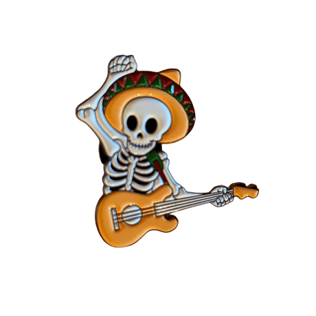 Mexikanische Mariachi Dia de los Muertos Pins / Buttons 5er Set und einzeln